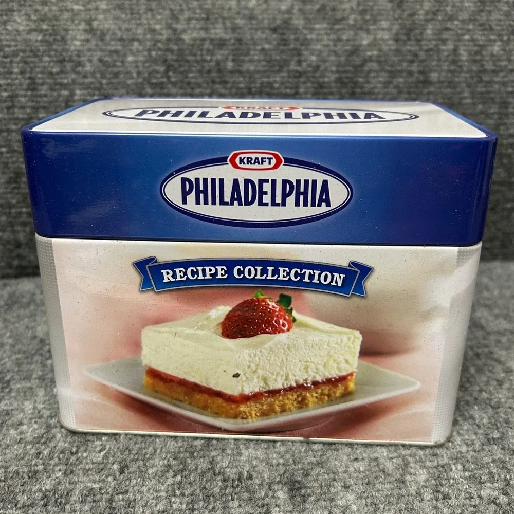 Kraft Philadelphia Cream Cheese Recipe Collection Tin with Cards 2008 Vintage